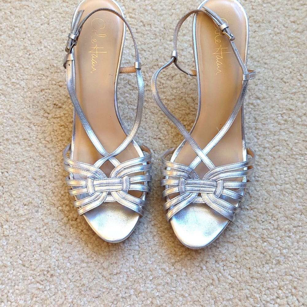 Pretty platinum Cole Haan NIKE AIR Heels